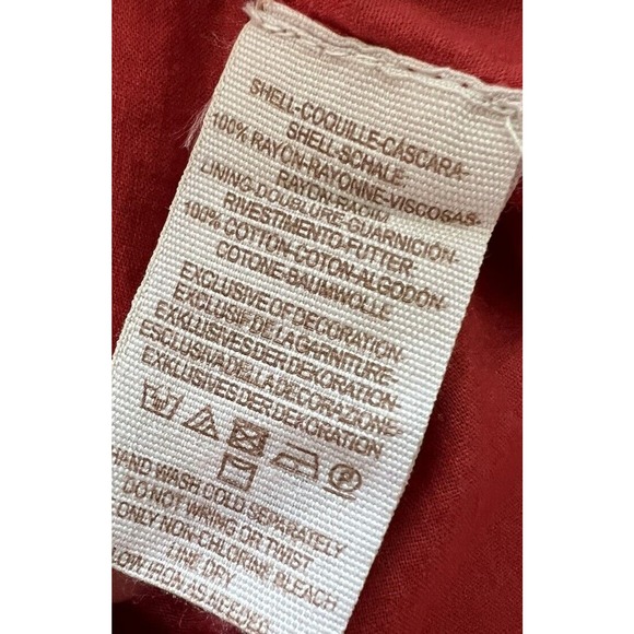 Free People Dress Women XS Red Austin Mini Embroidered Boho Lining Pullover - Picture 13 of 13